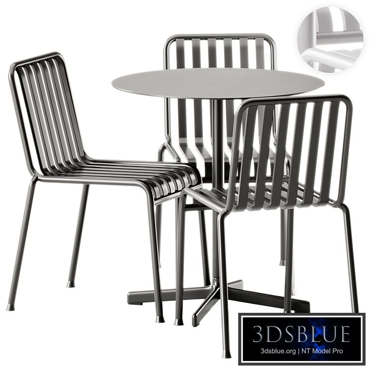 Hay Neu Round Table and Palissade Chair