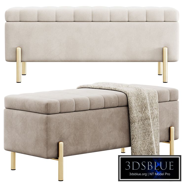 Beige bench Boyden by Madison Park