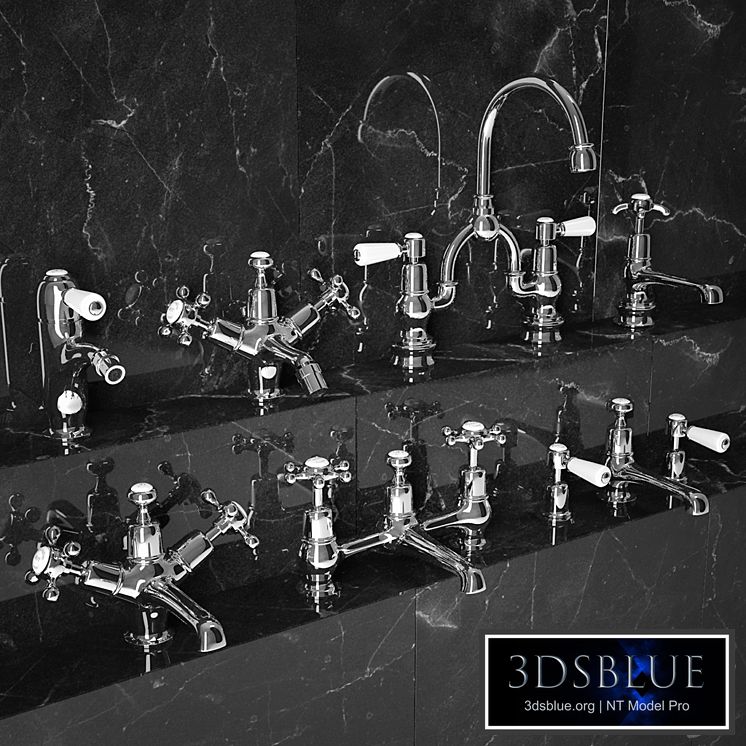 Burlington Basin &amp; Bidet Taps with Four Types of Handles