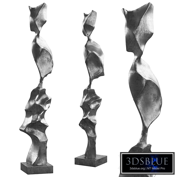 334 interior sculptures 10 abstract damaged piece of metal 01