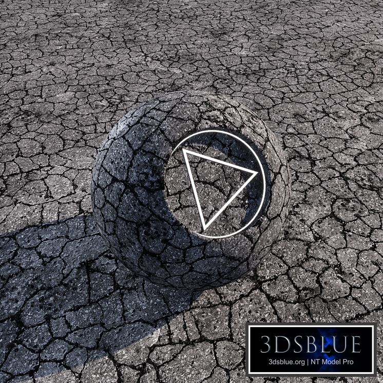 Cracked asphalt | Seamless | PBR