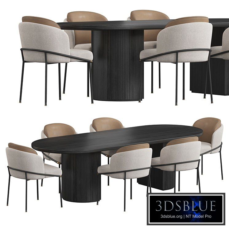 Fil Noir Gubi Moon Dining Table