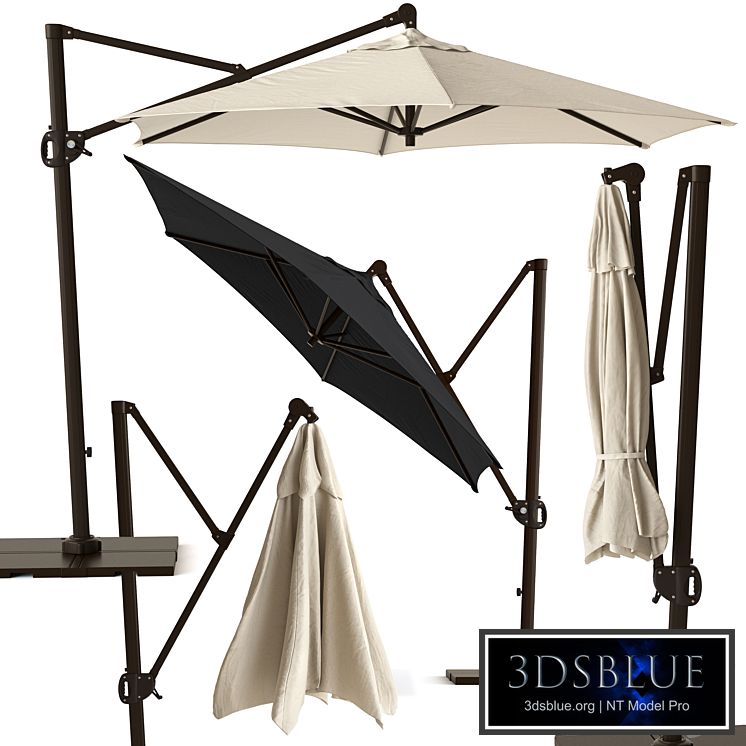 Round Cantilever Outdoor Patio Umbrella Pottery Barn