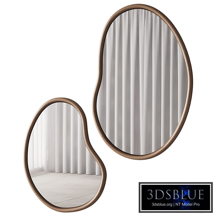 344 sculptural organic Dim Mindi wood Mirrors by tikamoon