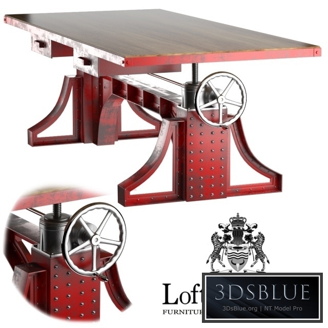 Large desktop Monika Idustrial Desk