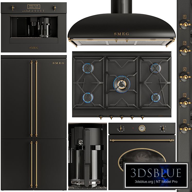 Smeg black appliance