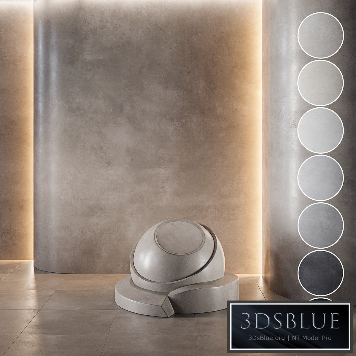 decorative plaster | Concrete set (seamless) | 29