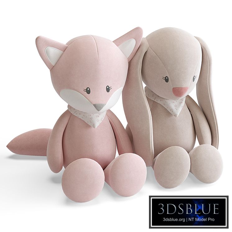 Fox Alice and Rabbit Pomme by Nattou. Cuddly toys