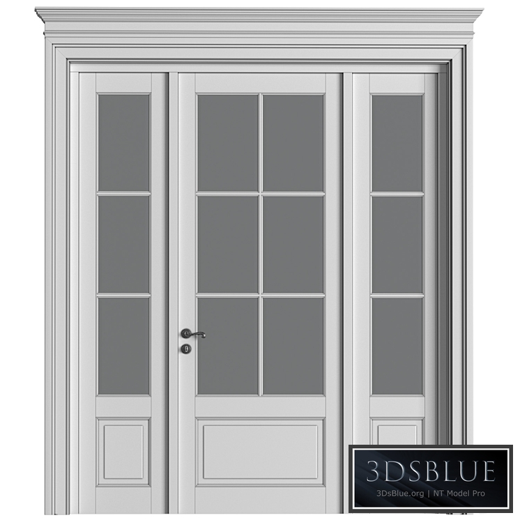 French Interior doors in classic style. French Art Deco Modern Door Partition.Entrance to the house