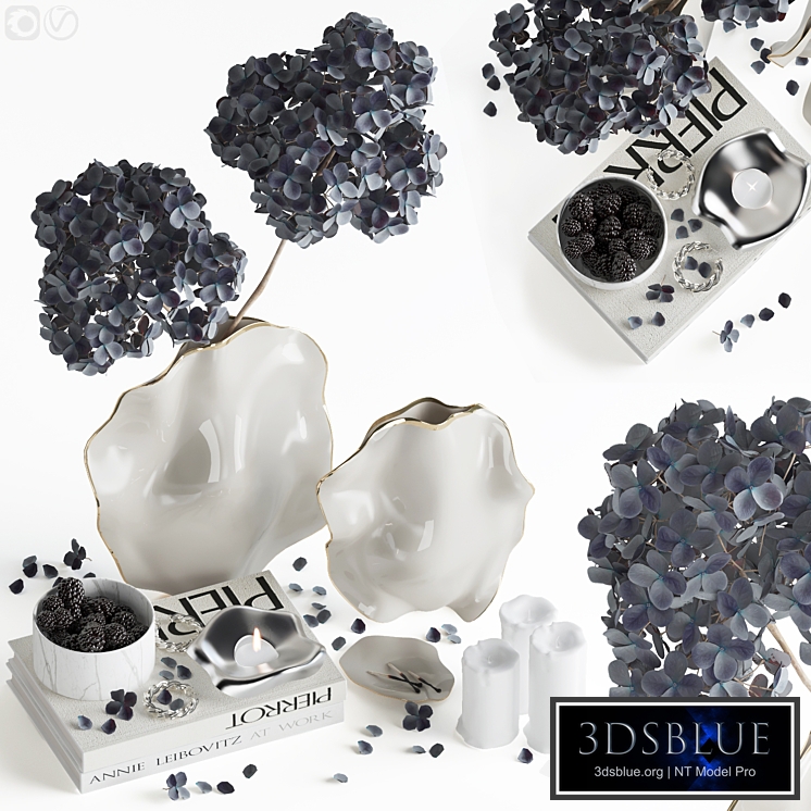 Decorative set with hydrangea - 02
