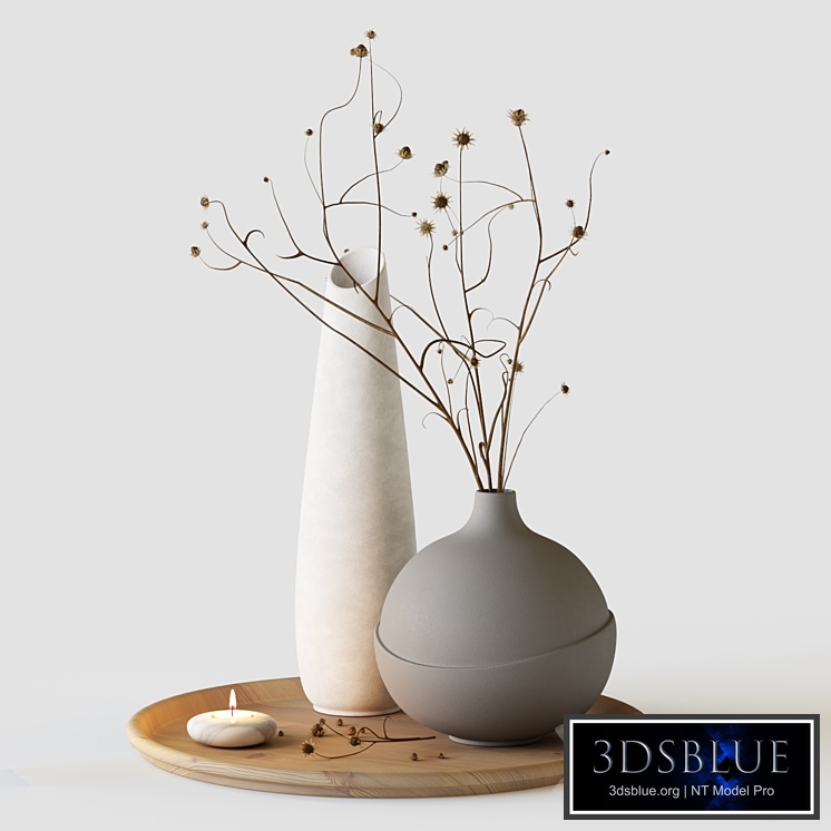 Decorative set with dried flowers 123