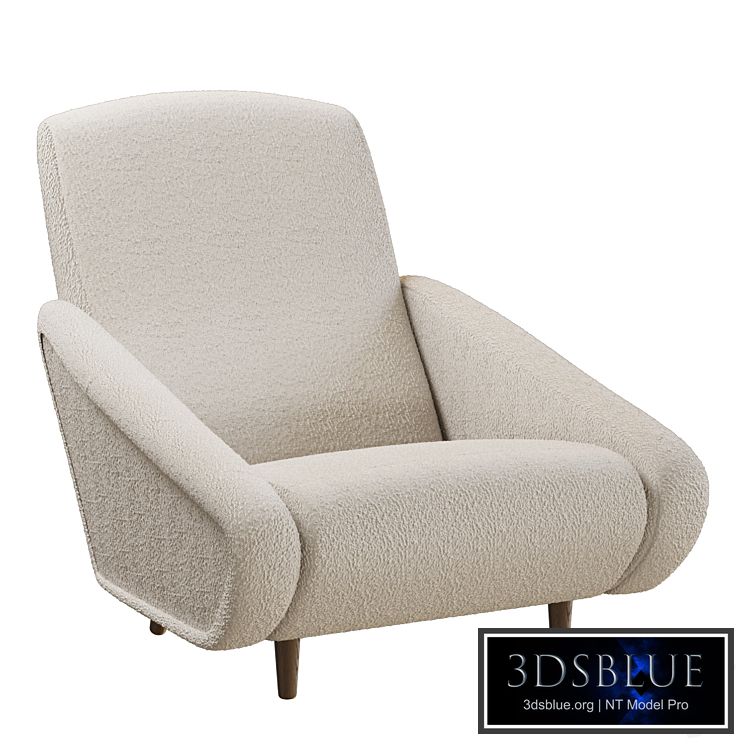 Gio Ponti 807 Style Pair of Armchairs in Wool