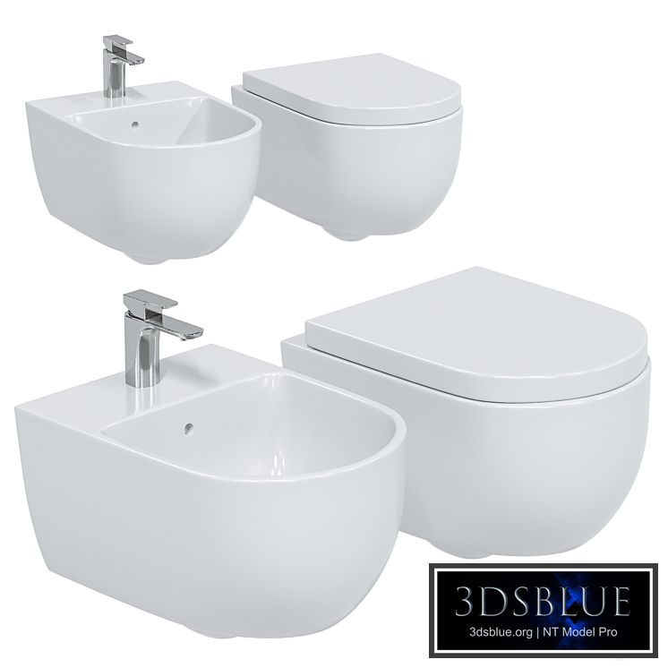 Wall hung toilet bowl BOCCHI V-Tondo 1417-001-0129 white glossy, with microlift