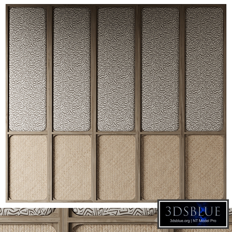 Rattan Wall panel n01