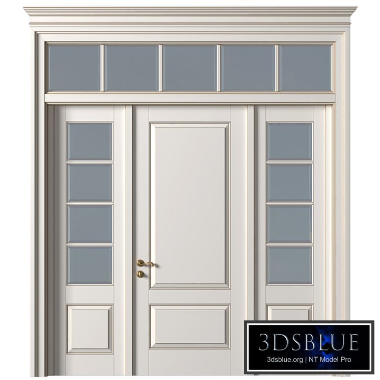 French Interior doors in classic style. French Art Deco Modern Door Partition.Entrance to the house