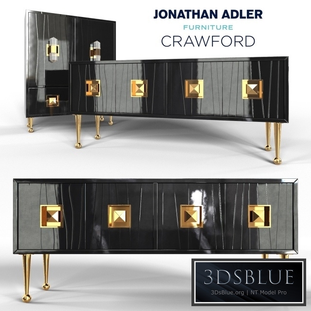 Crawford console & cabinet by Jonathan Adler