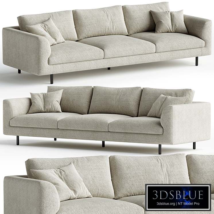 Osvaldo 4 Seater Fabric Sofa