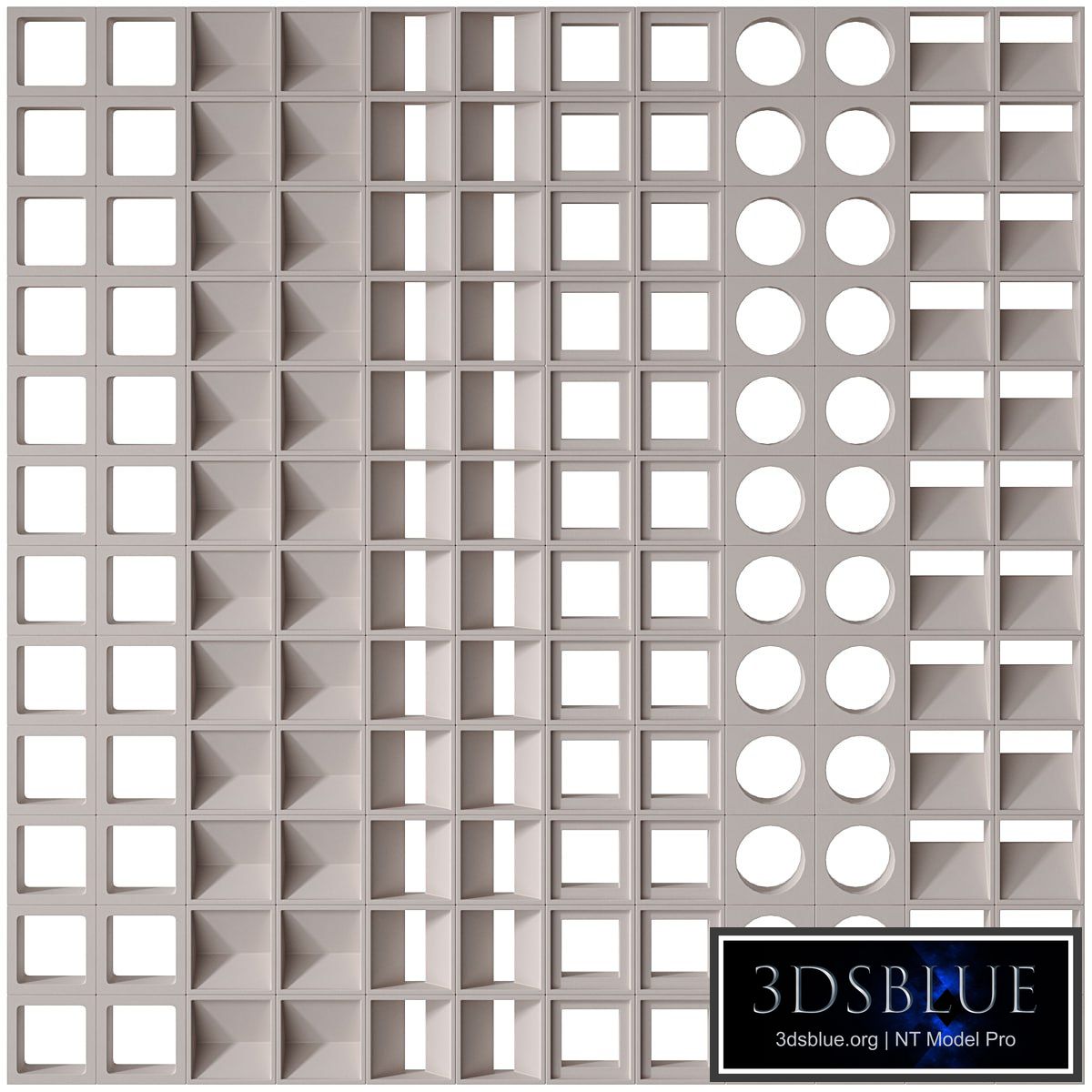 Modular decorative partition Modular Wall 01
