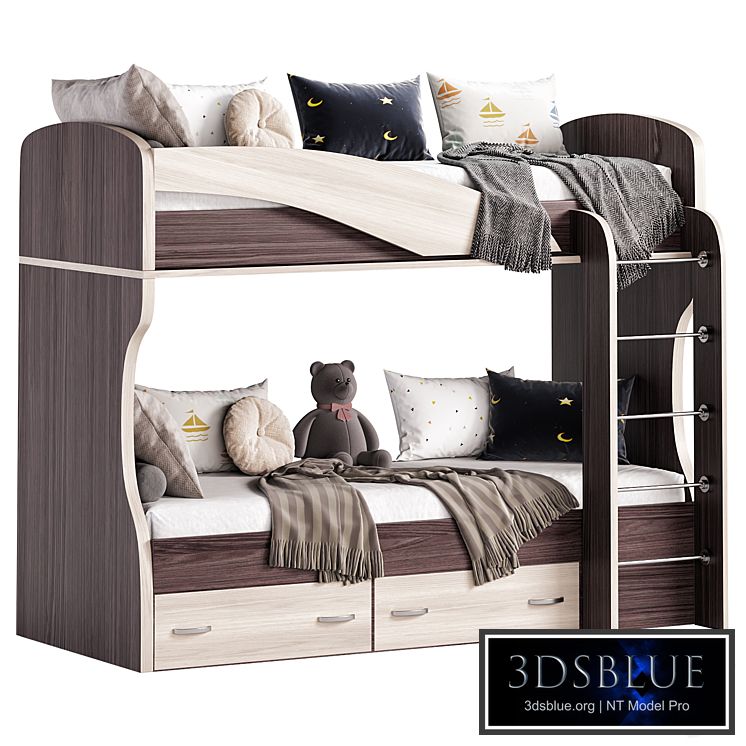 Bunk bed Wenge Milk Oak