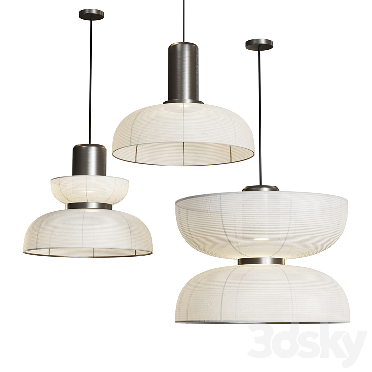 Japanese Wabi-Sabi Fabric Pendant Lights style AD
