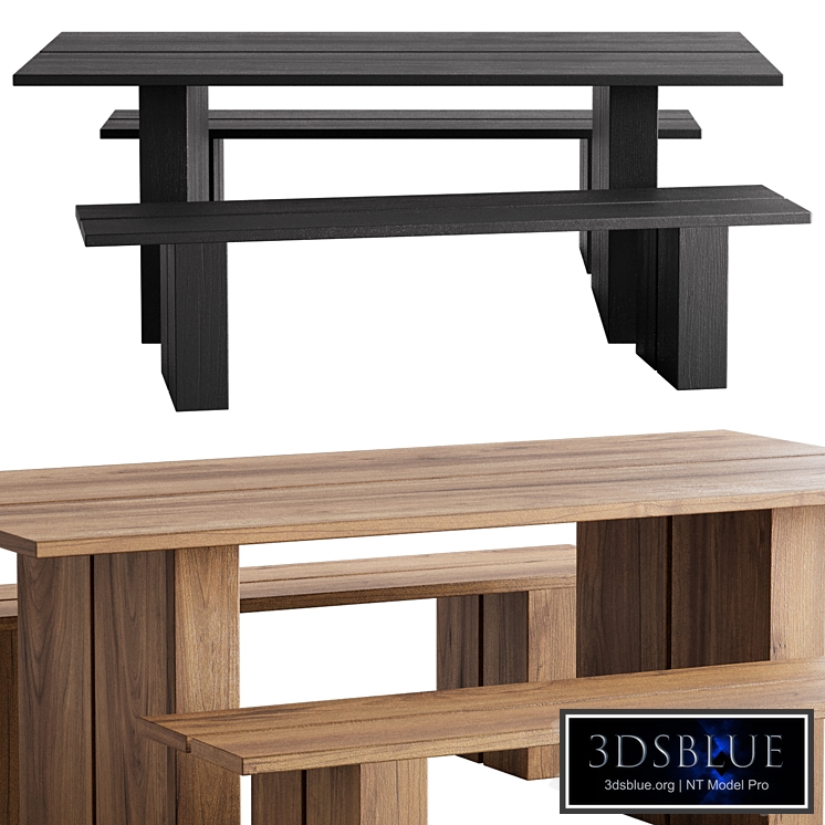 Table and Bench Yaku by Gervasoni