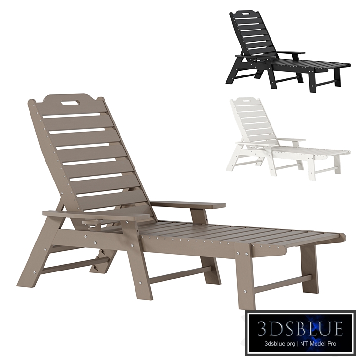 adjustable all-weather adirondack lounger with cup holder
