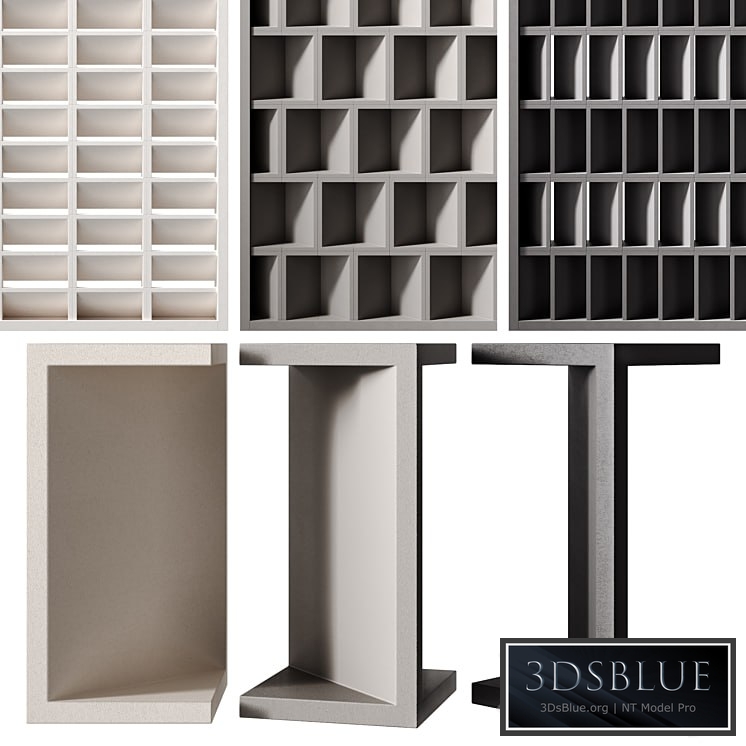Modular decorative partition MISTRAL by Mutina