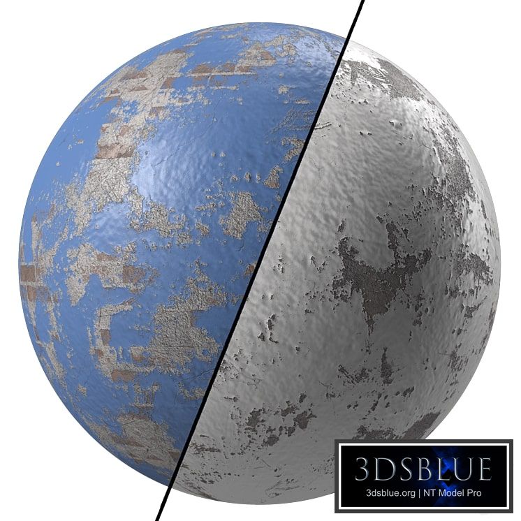 Plaster Materials 29- Painted Wall By Bricks, sbsar | Pbr | 4k | seamless