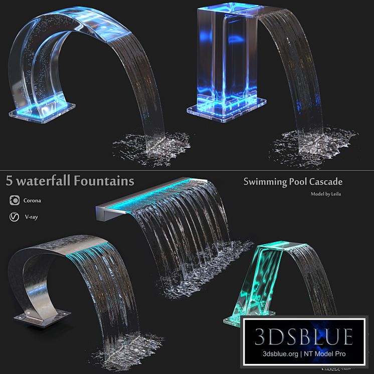 Waterfall Fountains Swimming Pool Cascade