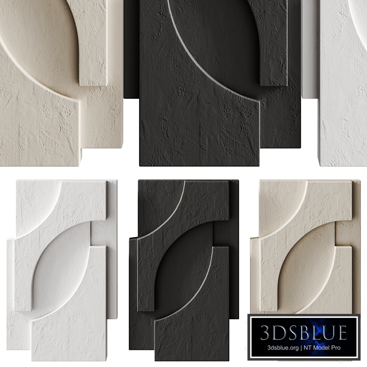 Decorative panel SERIF RELIEF by Kristina Dam Studio