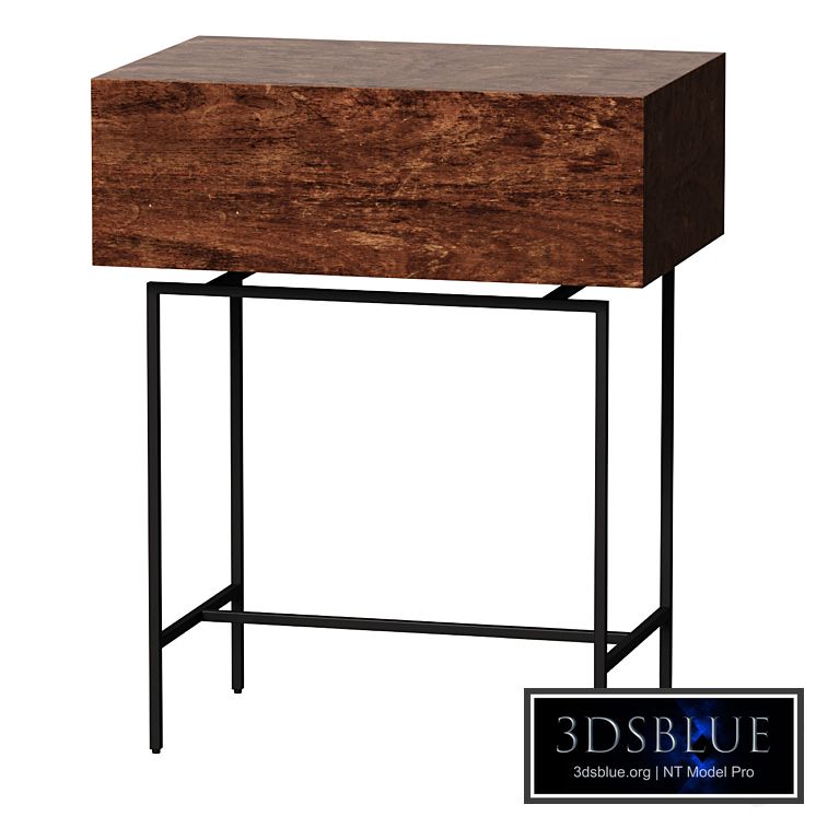 Bedside table Oreko walnut bedside table