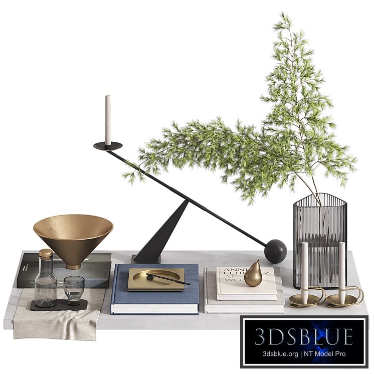 Decorative set by MENU SPACE with pine branches