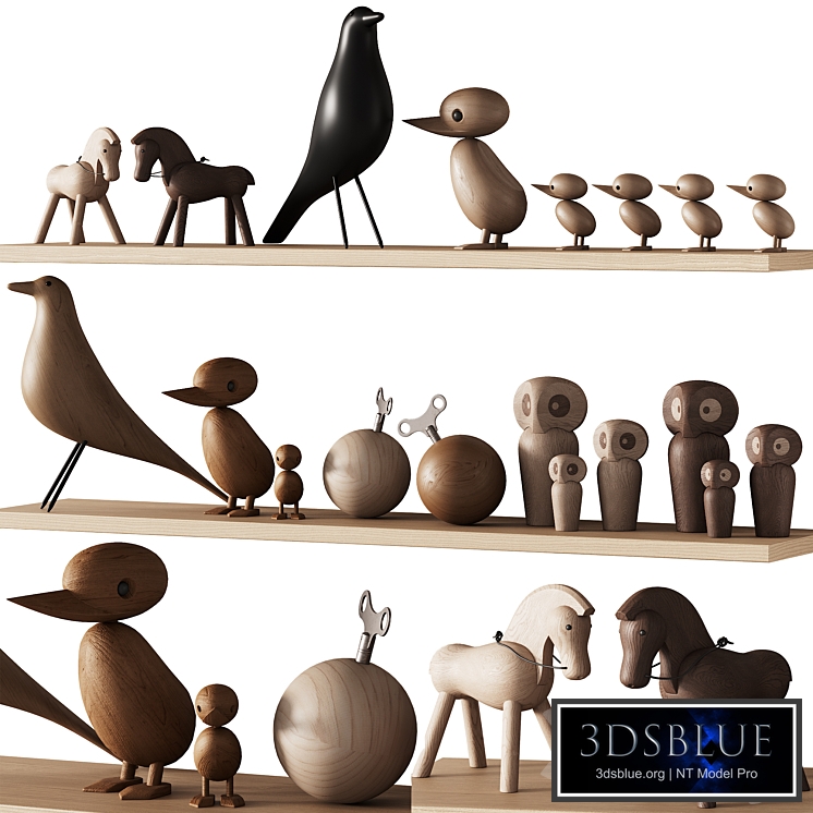 369 nursery decoration 01 decorative wooden toys set 01