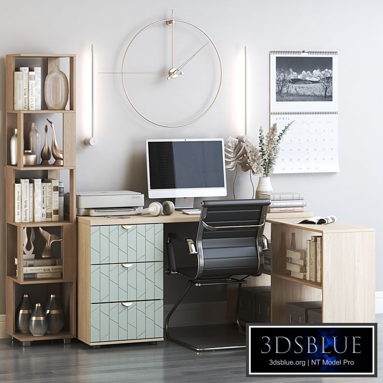 Workstation with corner desk Monblan