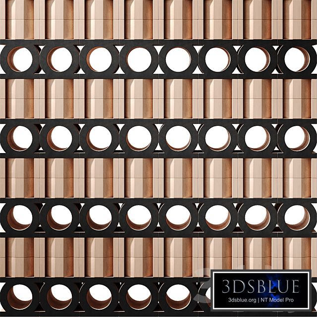 Modular decorative partition JALI NEUTRO & NERO by Mutina