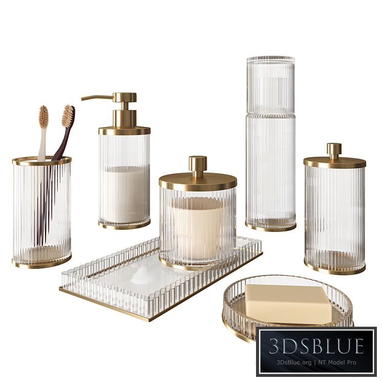 Glass decorative bathroom set