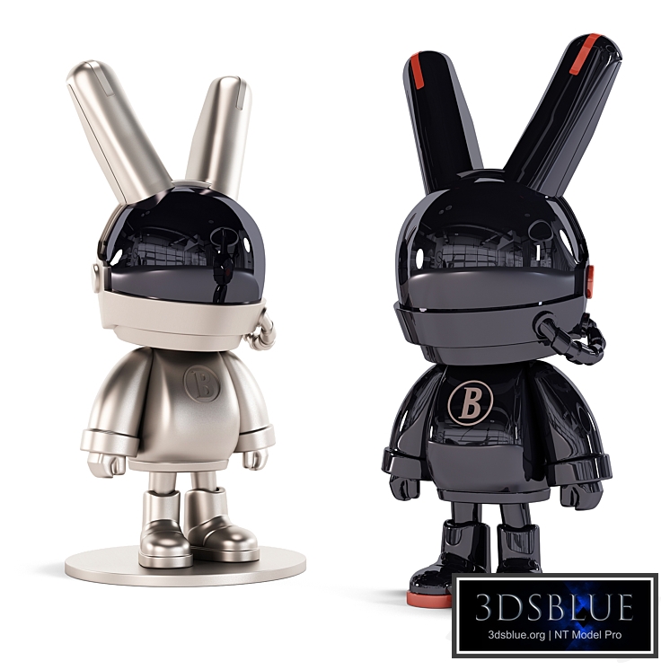 moonlit space rabbit sculpture