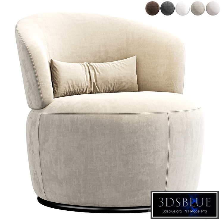 Amber Boucle Swivel Chair By Castlery