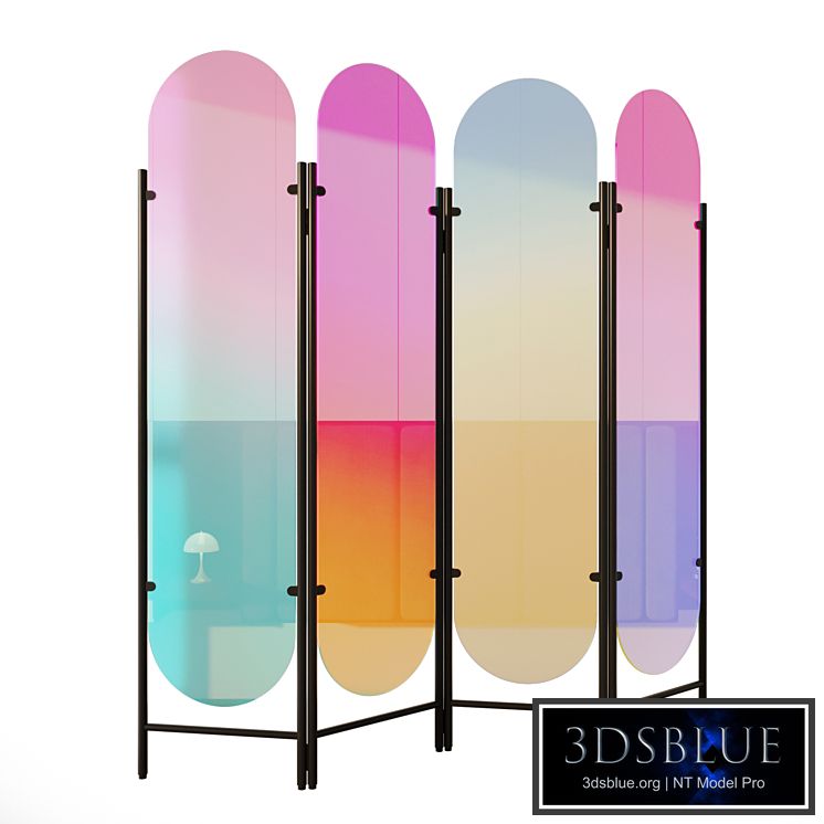 Screen dichroic glass