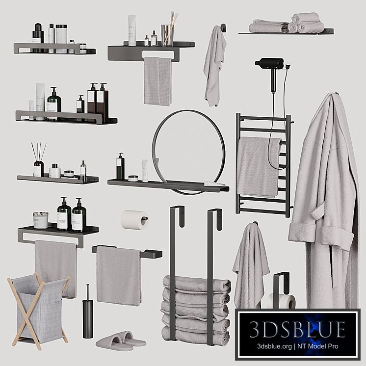 Bathroom and toilet accessories set