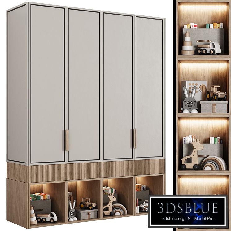 Wardrobe children&#39;s modular in a modern style 04