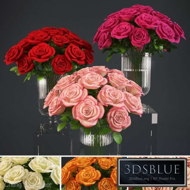 Bouquet of roses in a vase Ralph Lauren