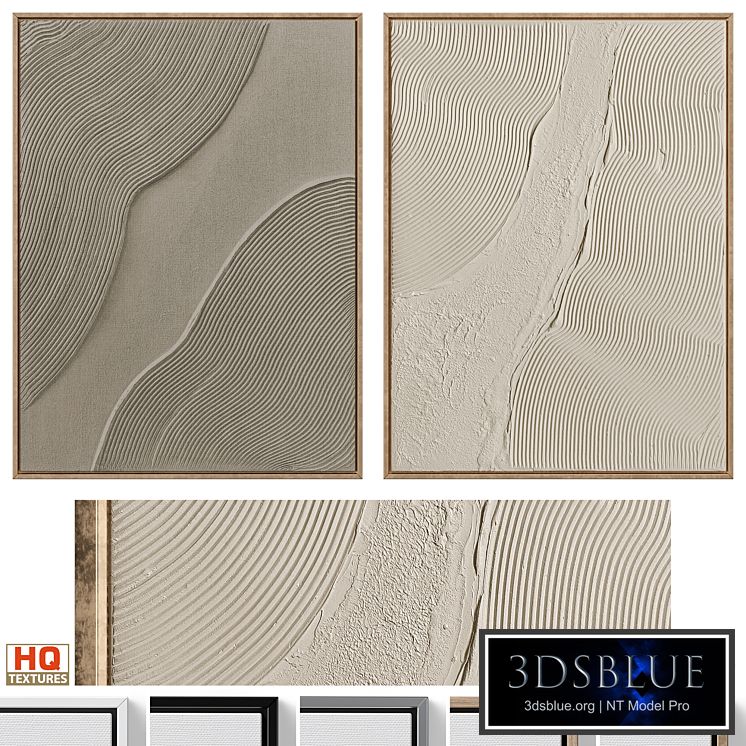 Wabi-Sabi Relief Plaster Wall Art C-906