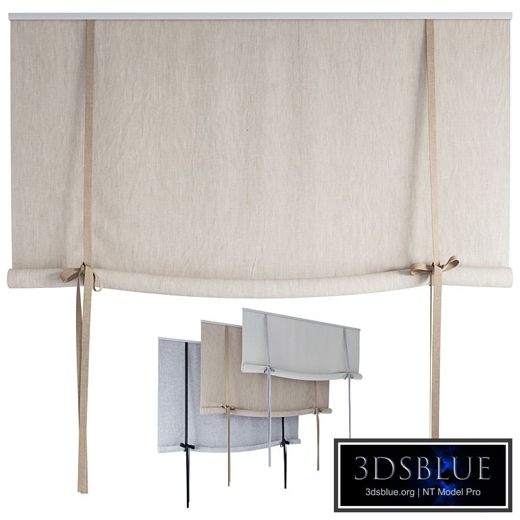Roman Curtains 194 | Roll-up Curtain | Roller blind with bows