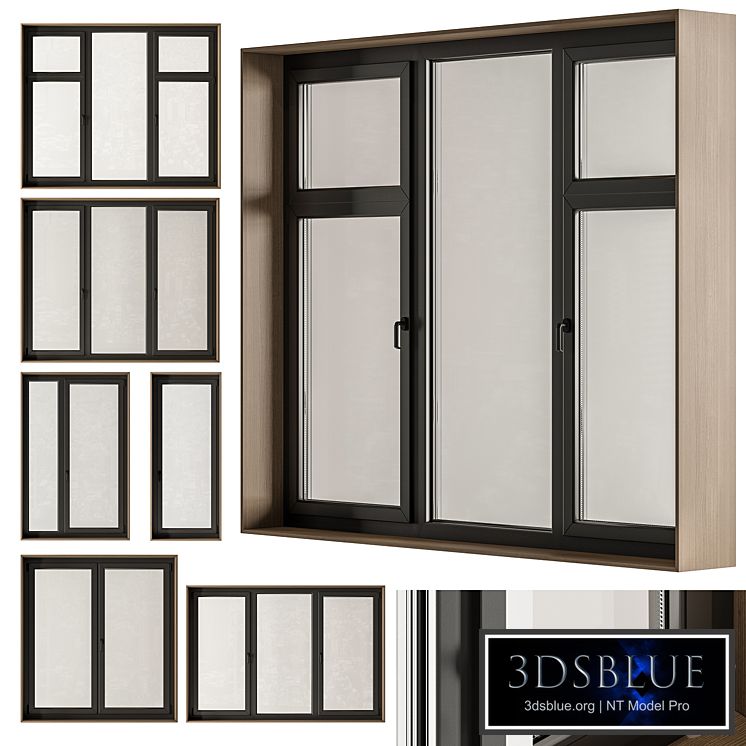 Wood Frame - Windows Set 23
