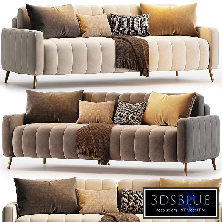 Sofa Markful Velvet Gray