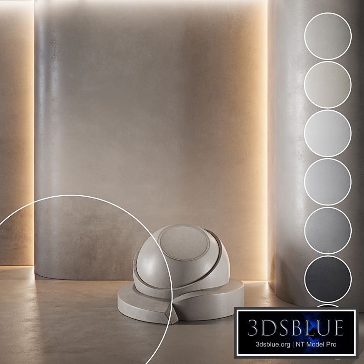 decorative plaster | Concrete set (seamless) | 34