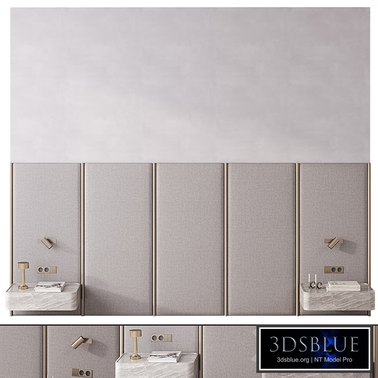 Headboard in gray colors