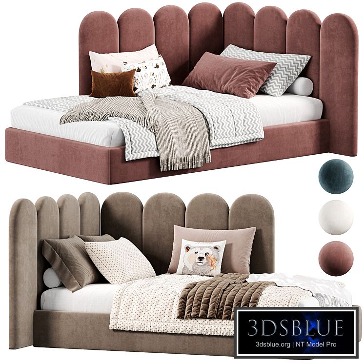 Soft Panels 3D Kids Bed by Livemaster