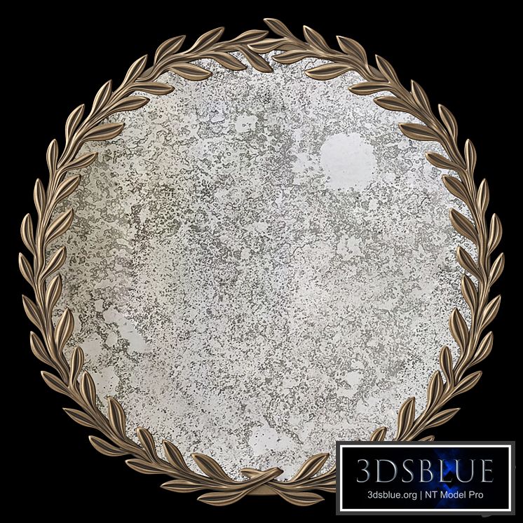 Vintage Brass Wreath Mirror Eichholtz Duras